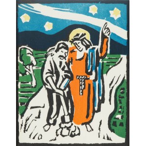 Zbigniew Pronaszko (1885 Debrecen - 1958 Krakau), Wanderschaft mit Christus aus der Ballade Powsinogi beskidzkie von Emil Zegadłowicz