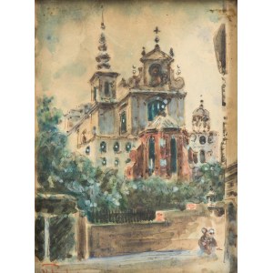 Marian Puchalski (1912-1970), View of St. Anne's Church in Warsaw.