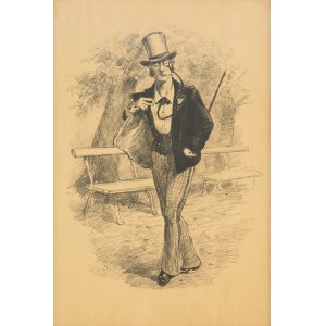 Józef Rapacki (1871 Warschau - 1929 Olszanka bei Skierniewice), Dandy, aus dem Portfolio Aus dem alten und neuen Warschau