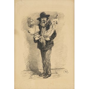Józef Rapacki (1871 Warsaw - 1929 Olszanka near Skierniewic), Puppeteer, from the portfolio From old and recent Warsaw