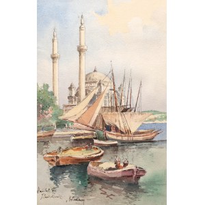 Jozef Pawlikiewicz (19th/20th century), View of Ortaköy in Istanbul, 1925.