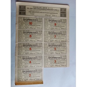 TALON DO AKCJI NR 268 FIRMA DEGES BYTOM GÓRNY ŚLĄSK 1931 R