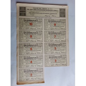 TALON DO AKCJI NR 271 FIRMA DEGES BYTOM GÓRNY ŚLĄSK 1931 R