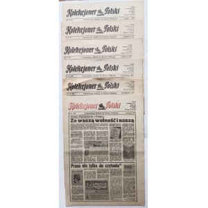 KOLEKCJONER POLSKI ZESTAW 6 SZT NUMERY: LIPIEC-LISTOPAD 1977 R (PAŹDZIERNIK 1977 R x2)