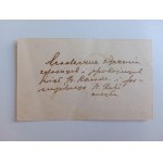 VISIT CARD JAROSLAW KS JÓZEFOWICZ MONASTERY OF THE REFORMATI FRIARS
