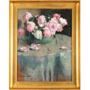 Alfons KARPIŃSKI (1875-1961), Roses in a vase (1916)
