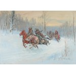 Mieczysław KRZYŻAK (1914-1984), Chasing Tatars