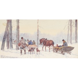 Adam SETKOWICZ (1876-1945), Hunting trip