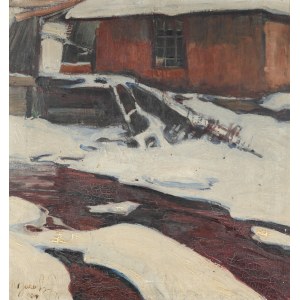 Władysław JAROCKI (1879-1965), Winter yard (1904?)