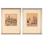 Adam SETKOWICZ (1876-1945), Cracow views - the set of two colored zincographs