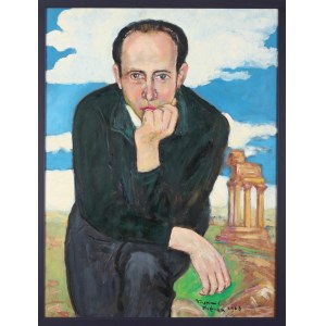 Wlastimil HOFMAN (1881-1970), Zamyślenie - portrét Václava s antickými ruinami v pozadí (1968)