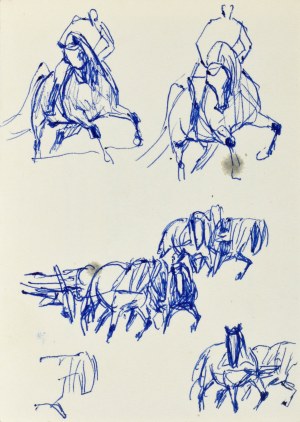 Ludwik MACIĄG (1920-2007), Studium koni - w galopie, przy wozie i inne