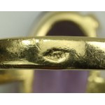 Pierścionek złoty z ametystem (86)