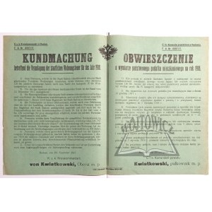 OBLIGATION. Kundmachung.