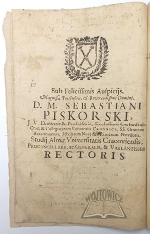 PODGÓRSKI Samuel Jan, Definitio essentialis viri sapientis, ex Genere & Differentia virtutum ac meritorum,