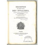 (HALER Joseph. AUTOGRAPH). Description de l`hotel Royal des Invalides, ...