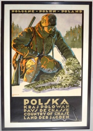 NORBLIN Stefan (1892-1952), malarz, ilustrator, plakacista, Polska kraj polowań.