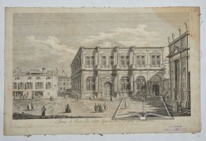 VISENTINI Antonio (1688-1782); CANALETTO (1697-1768), (Wenecja). Area S. Rocchi cum ejusdem Templo et Schola.