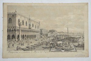 VISENTINI Antonio (1688-1782) ; CANALETTO (1697-1768), (Venise). Prospectus a Columna S. Marci ad Ripam Dalmatarum vulgo de Schiavoni.