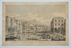 VISENTINI Antonio (1688-1782) ; CANALETTO (1697-1768), (Venise). Prospectus a Substructionibus Rivoalti ad Aedes Civranorum.