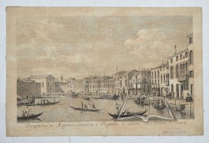 VISENTINI Antonio (1688-1782) ; CANALETTO (1697-1768), (Venise). Prospectus in Magnum Canalem e Regione S. Clarae ad Aedem S. Crucis.