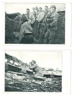 (PI£SUDSKI, Legions.) Bessarabia. Trenches. 2 postcards.
