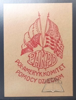 (EMIGRATION Poland). PAKPD. Pol-Ameryk. Children's Aid Committee.