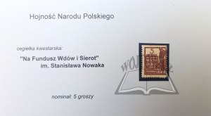 (WOHNRAUM FÜR DAS POLNISCHE VOLK). Für einen nach Stanislaw Nowak benannten Fonds für Witwen und Waisen.