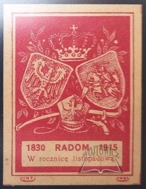 (LEGIONS OF POLAND). Radom. 1830 - 1915. on the November anniversary.