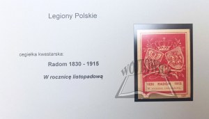 (Polnische Legionen). Radom. 1830 - 1915. zum Jahrestag im November.