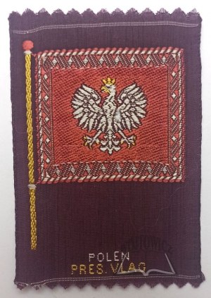 (PLATE). Wappen von Polen. Polen Pres. Vlag.