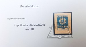 (POLSKIE Morze). Ligue maritime. Fête de la mer 1948.