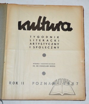 CULTURA. Settimanale letterario, artistico e sociale. 1937.