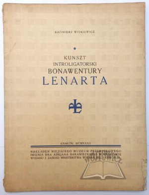 WITKIEWICZ Kazimierz, Umenie knižnej väzby Bonawentura Lenart.