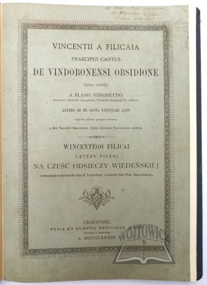 FILICAIA Vincentii da, Wincentego Filicai vier Lieder zu Ehren der Wiener Erbfolge.