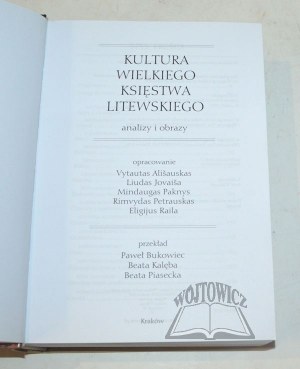 KULTURA Litevského velkoknížectví. Analýzy a obrázky.