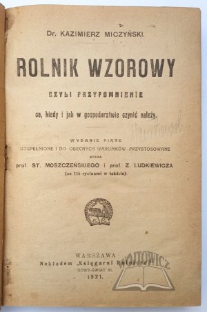 MICZYŃSKI Kazimierz, Rolnik wzorowy.