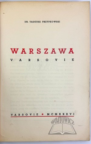 PRZYPKOWSKI Tadeusz, Warsaw. Varsovie.