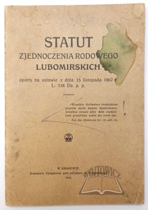 STATUT Zjednoczenia Rodowego Lubomirskich.