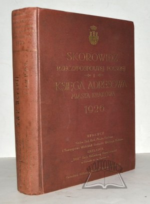 SKOROWIDZ Rzeczypospolitej Polskiej e Księga Adresowa Miasta Krakowa 1926.