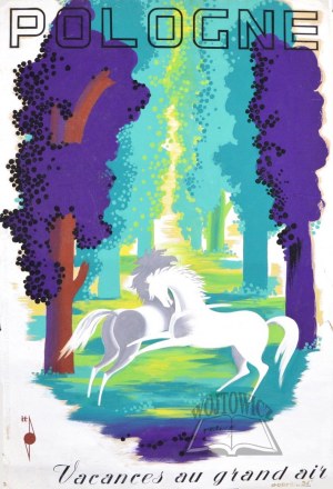 GRONOWSKI Tadeusz (1894-1990), (Projekt plakatu). Pologne. Vacances au grand air.