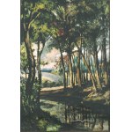 MALICKI Adam (1896-1949), Pejzaż, nad strumieniem.