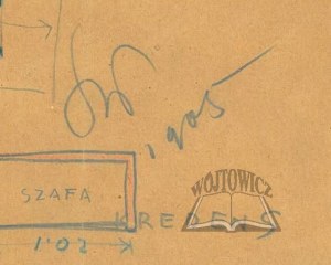 WYSPIAŃSKI Stanisław (1869-1907), (Projekt wnętrza pokoju jadalnego dla Tadeusza Żeleńskiego?).