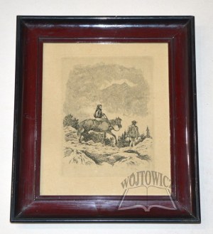 ELJASZ- Radzikowski Walery (1841-1905), Góralka na koniu z obońką.