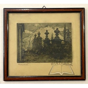 PIENIĄŻEK Józef (1888-1953), Krzemieniec. Widok sprzed kościoła licealnego na Górę Bony.