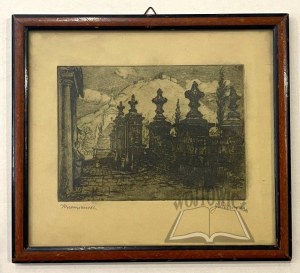 PIENIĄŻEK Józef (1888-1953), Krzemieniec. Widok sprzed kościoła licealnego na Górę Bony.