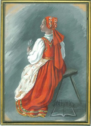 SOPOĆKO-Wąsowicz Maria (1896 - 1987), Kobieta z Podhala ze wsi Rzepiska w stroju Orawskim.