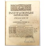 HOPPE Joachim, Commentatio Succinta Ad Institutiones Justinianeas,