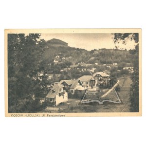 KOSÓW Huculski (miasto na pograniczu Pokucia i Huculszczyzny). Ul. Pensjonatowa.