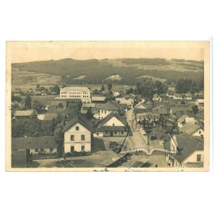 ZEMBRZYCE. (Małopolska). Widok w stronę terenów Rodziny kolejowej, Kolonii dziecięcej oraz nowa szkoła 7-mio klasowa.